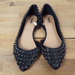 Spikey Black Flats